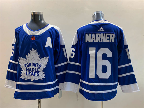 Mens Toronto Maple Leafs #16 Mitch Marner Blue 2022 Reverse Retro Primegreen Jersey Mens Toronto Maple Leafs #16 Mitch Marner Blue 2022 Reverse Retro Primegreen Jersey